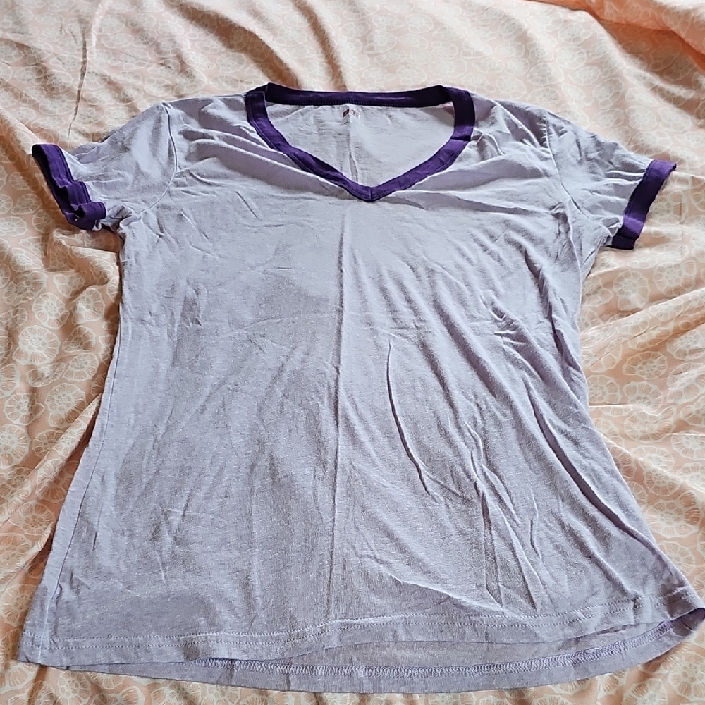 Purple V-Neck Women's Top